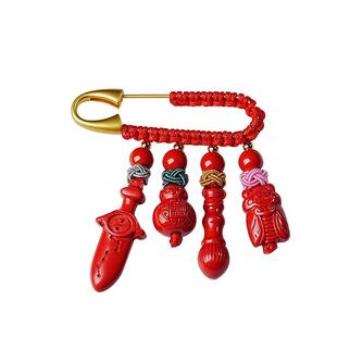 宫里上新朱砂孕妇别针婴儿压惊胸针宝宝护身符挂件生日本命年礼物