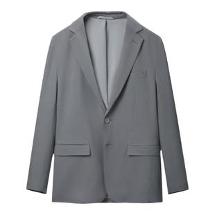 HLA/海澜之家轻商务时尚西服25春夏新款肌理面料平驳领通勤单西男