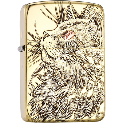 zippo正品打火机仰望睡猫