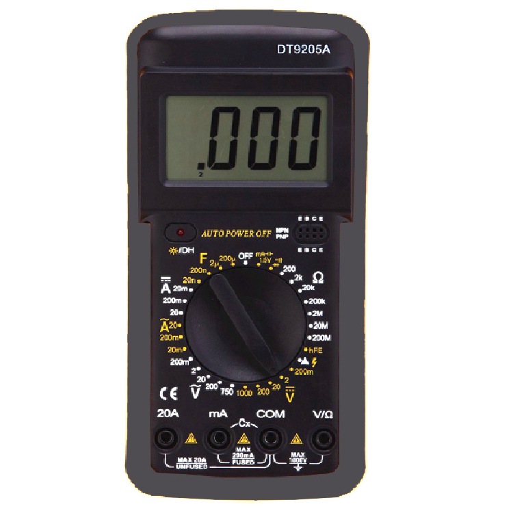DT9205A数字数显万用表高精度测量防烧电工电仪万能表 批发