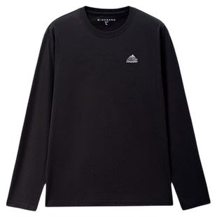 佐丹奴T恤男装山峰刺绣圆领长袖针织T恤 13025859