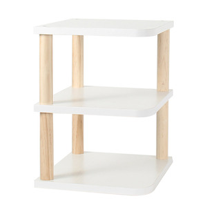 桌面置物架转角办公桌上三角迷你分层架简易木质拐角书桌收纳架子