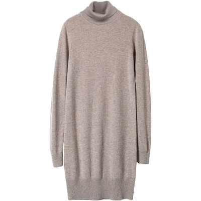 0毛衣春秋低领中长款外穿内搭