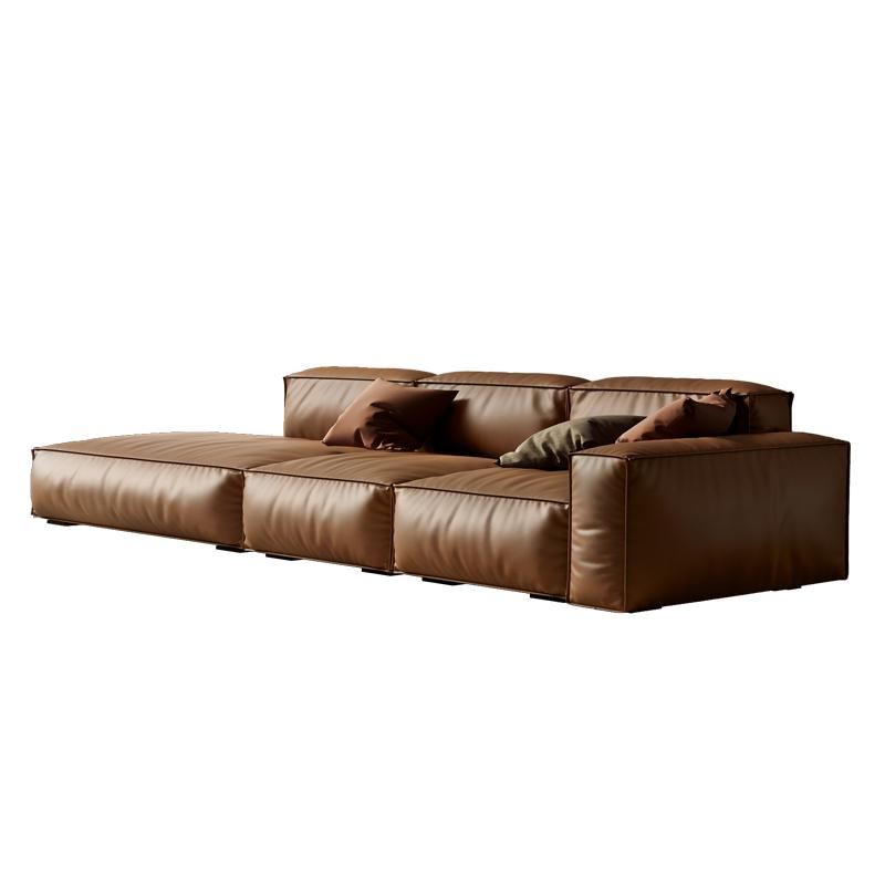 广巢 琥珀方糖沙发baxter意式极简客厅豆腐块模块组合真皮沙发A