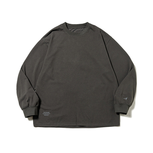 TANOXI T166 索罗娜宽松休闲日系标语印花基础款纯色打底长袖T恤