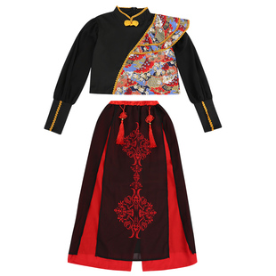 儿童古典舞演出服中国风爵士舞国潮小学生女扇子舞雪龙吟舞蹈服装