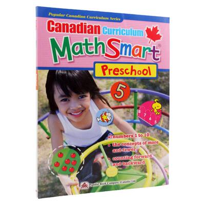 加拿大课程Math Smart Preschool数学学习练习册 Canadian Curriculum 学前教育 幼儿园 进口加拿大教材英文原版
