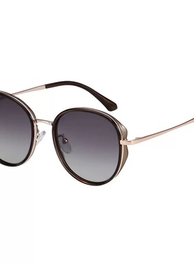 圆形复古红色墨镜女款可配带度数