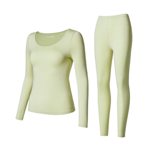 爱舒肤薄绒高含量腈纶发热保暖内衣女套装薄款打底衫秋衣秋裤男士