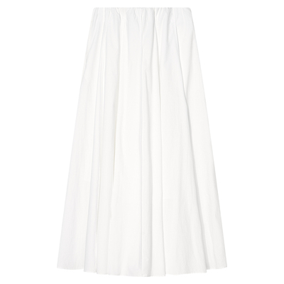 COVERINS黑/白色半身裙长款a字伞裙蓬蓬裙松紧腰CC35350170