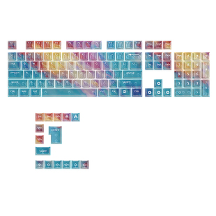 【幻彩冰晶透】虹霭PC透明雾透键帽透光机械键盘前行者X87pro V80