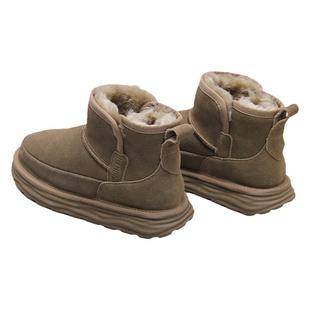 雪地靴男皮毛一体2025新款东北加厚牛皮纯羊毛短靴冬防滑保暖棉鞋