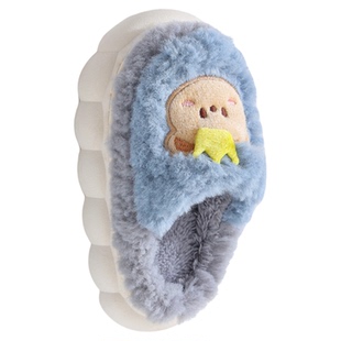 儿童棉拖鞋冬季男童2025新款室内家居防滑6可爱3岁宝宝拖鞋秋冬天