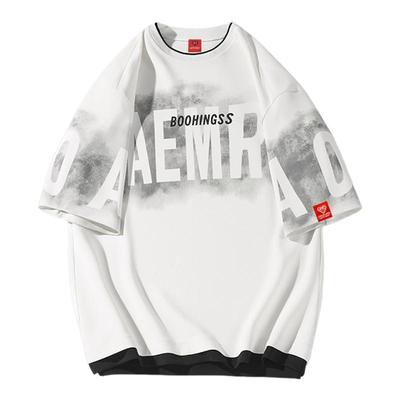 查尔斯桃心假两件菠萝格短袖T恤