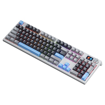 狼途LT104三模机械键盘无线蓝牙办公游戏电竞客制化黑莓侧刻键帽