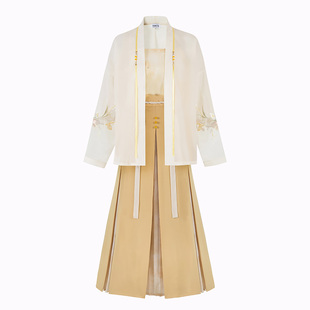 云藏月绣 心悦 原创改良汉服宋制三涧裙汉元素通勤飞机袖日常女款