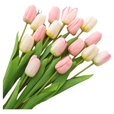 高档仿真花郁金香假花插花