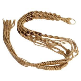 手工编织花盆麻绳网兜悬挂园林花艺花盆吊篮网兜棉绳吊篮花盆网兜