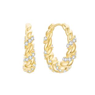 EAUFLORA光渊耳环2025新款高级气质轻奢金银色锆石秋冬耳钉女耳饰