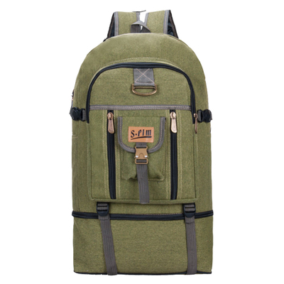 超大容量男女户外登山牛仔双肩包