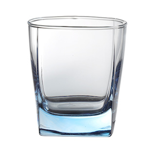 玻璃杯商用水杯牛奶杯泡茶杯啤酒果汁杯四方杯酒店漱口杯彩色杯子