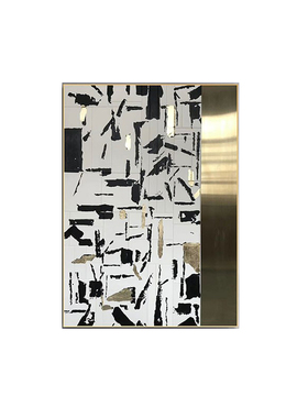 现代轻奢手绘抽象客厅落地装饰画大幅立体油画沙发背景墙玄关挂画