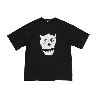 ThugClub拼皮鬼脸星月logo短袖