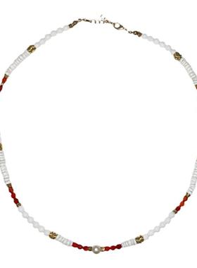 天然贝壳度假感手工串珠项链