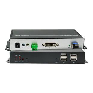 阿卡斯 4K高清DVI光端机KVM非压缩无损光纤延长器10km实时传输USB2.0鼠标音频支持触摸屏打印机