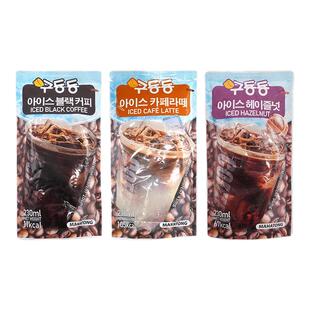 韩国进口咕咚咚榛子拿铁美式黑咖啡液体饮料便携装网红咖啡230ml
