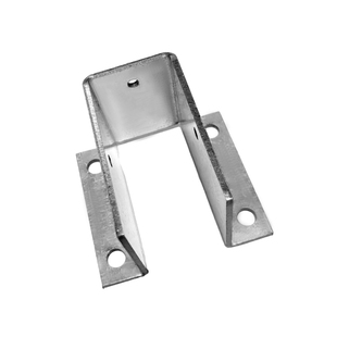 铁镀锌矩形管三面固定脚套铝合金防腐木钢管U型免焊接三边连接件