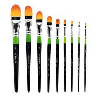 982 遮瑕刷 华虹982 hwahong水粉笔美妆笔华虹刷子尼龙猫舌华虹油画笔3号遮瑕笔美妆水彩笔华宏03号华宏丙烯