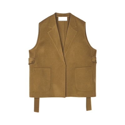 LESS英式毛呢马甲工装感无袖上衣