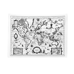 北欧ins世界地图网红装饰背景布 卧室墙面布艺挂画 宿舍民宿挂布