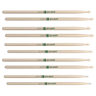 promark架子鼓棒自然无漆面