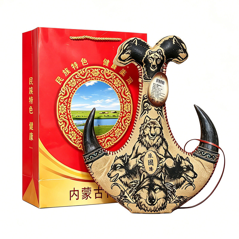 狼图腾真牛角马奶酒38度500ml