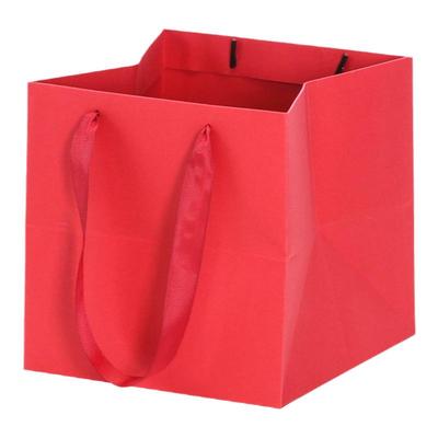 加厚红色包装袋礼品袋正方形纸袋