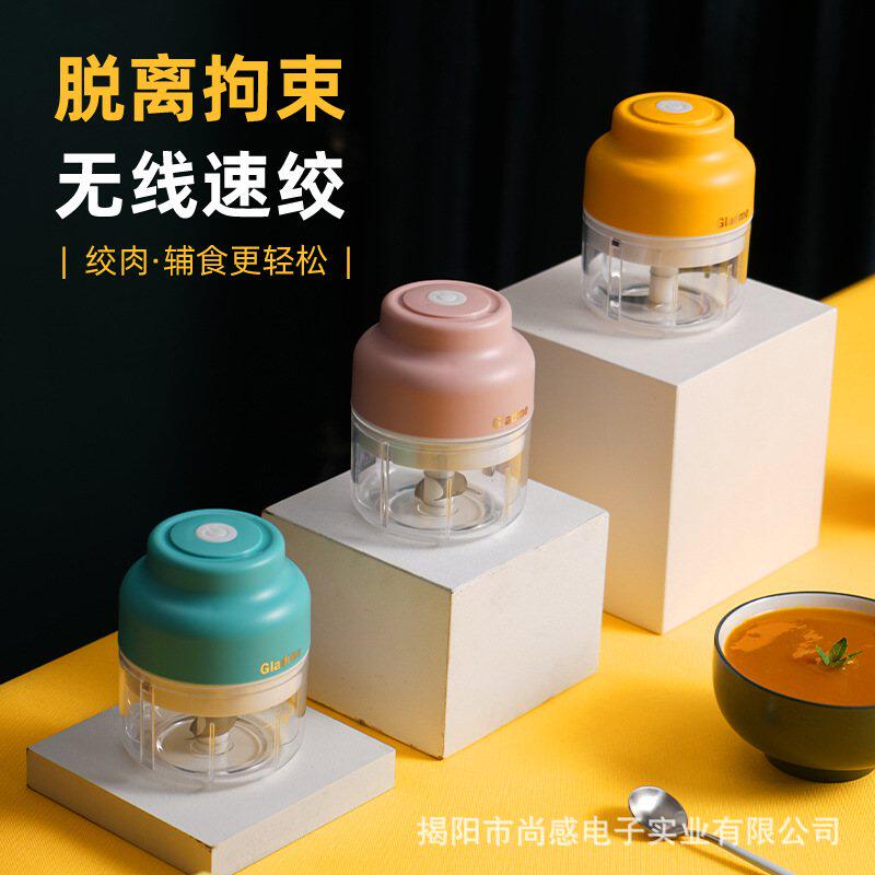家用电动蒜泥器便捷切菜压蒜蓉批发无线迷你机捣蒜宝宝蒜辅器食器