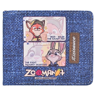 动物城尼克钱包短款小巧大容量多卡位钱包卡包一体零钱包卡通情侣