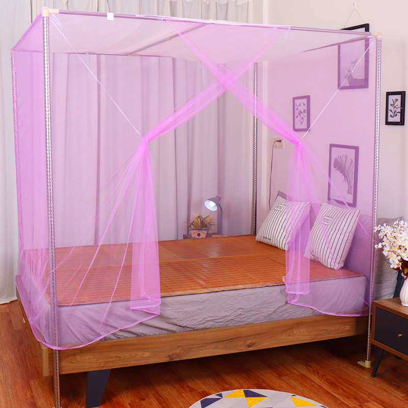 老式蚊帐加密家用传统可穿杆老款式方顶帐子旧款纹帐文章老款文帐