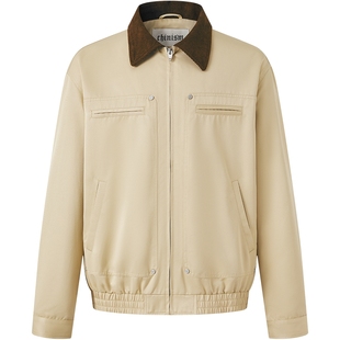 CHINISM丨灯芯绒翻领巴恩风夹克男秋季美式复古男士休闲工装外套