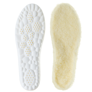 足力健冬季羊毛保暖鞋垫女士新款加绒加厚软底舒适增高防滑防臭男