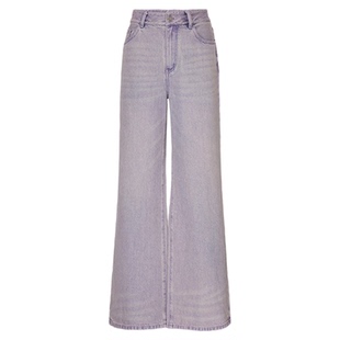 【博主同款】HPLY荷比俪2025夏新款女含莱赛尔水洗直筒阔腿牛仔裤