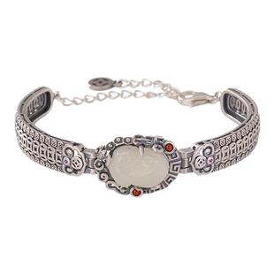 新中式复古做旧貔貅钱币手链女铜钱手镯中国民族风手串古风饰品