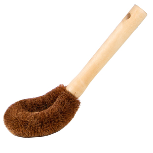 世家椰棕刷2至3只木柄洗锅刷长柄刷锅碗碟清洁刷子厨房刷锅除油刷