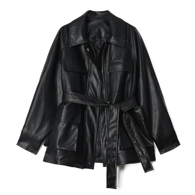 皮衣外套春季新款显瘦短款ins