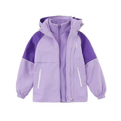 女童三合一冲锋衣外套运动风衣
