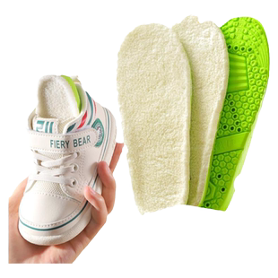 儿童保暖运动鞋垫宝宝小孩专用加绒毛绒羊毛棉男女童可裁剪冬季