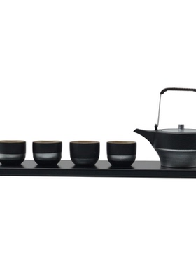 新中式功夫茶具套装禅意手提茶壶茶杯摆件酒店会所茶室客厅装饰品