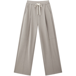 太平鸟针织弯刀卫裤2026年春季新款宽松显瘦廓形香蕉运动休闲裤女